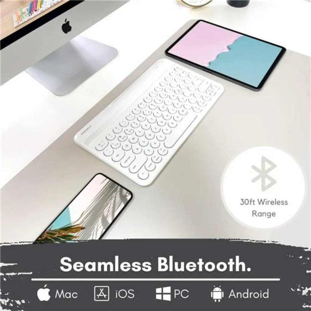Multi Device Bluetooth Keyboard for iPhone iPad and Tablet - Portable Bluetooth